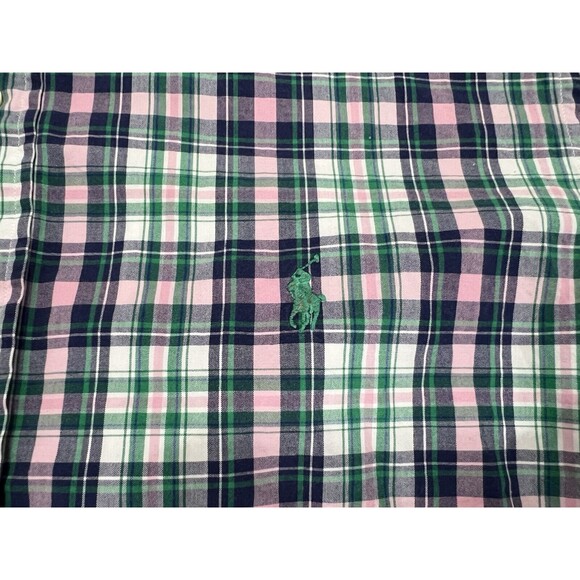 Ralph Lauren Button Down Shirt Mens Large Classic Fit Plaid Multicolor Blue Pink - Picture 3 of 11